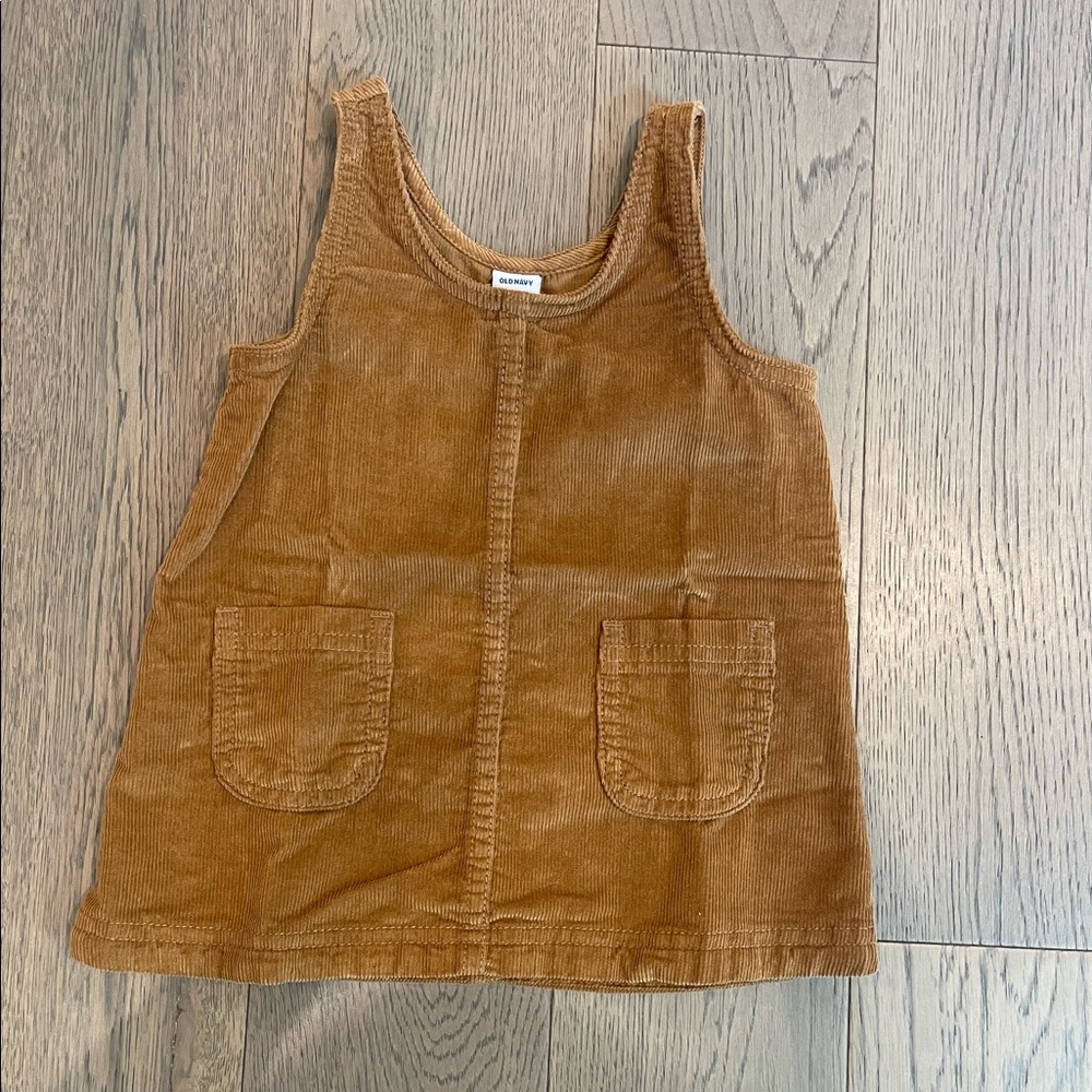 Old navy brown corduroy jumper romper dress